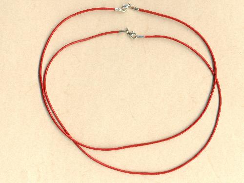 Ko�en� n�hrdeln�k 2mm / 40cm �erven�