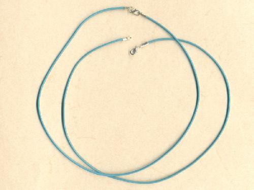 Ko�en� n�hrdeln�k 2mm / 45cm tyrkys